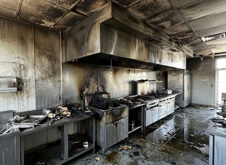 commercial fire damage