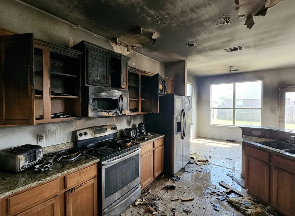 kitchen fire damage