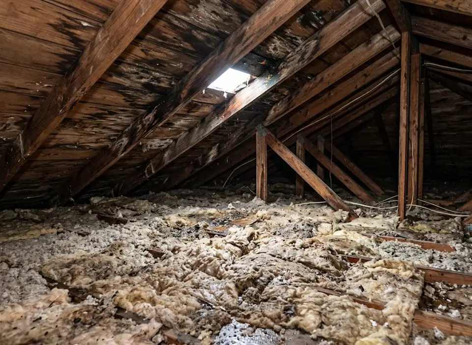 roof leak damage