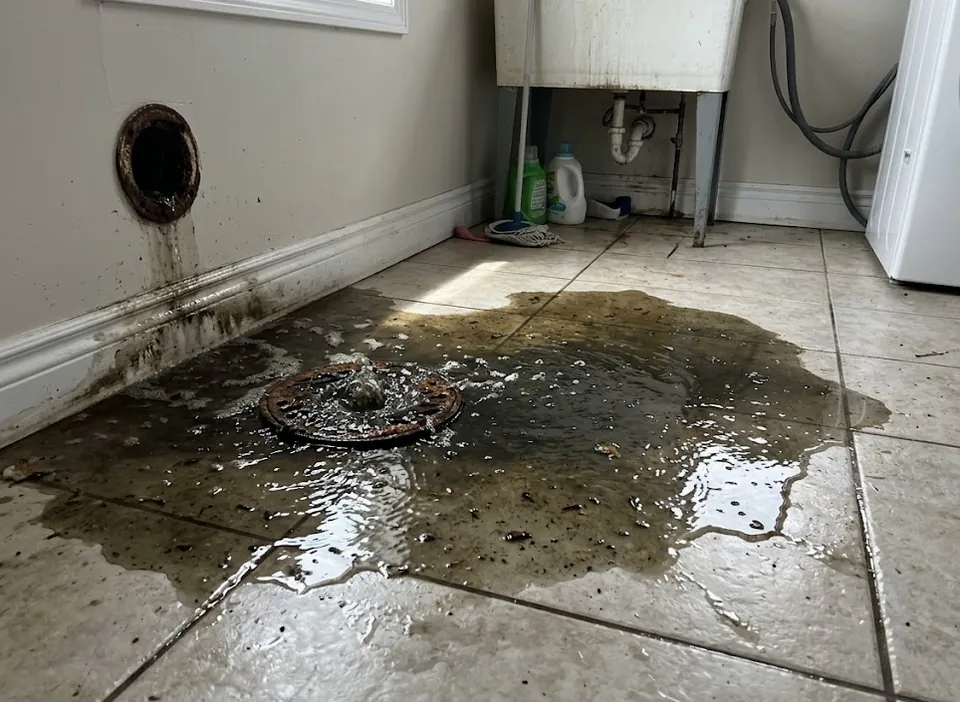 sewage backup cleanup